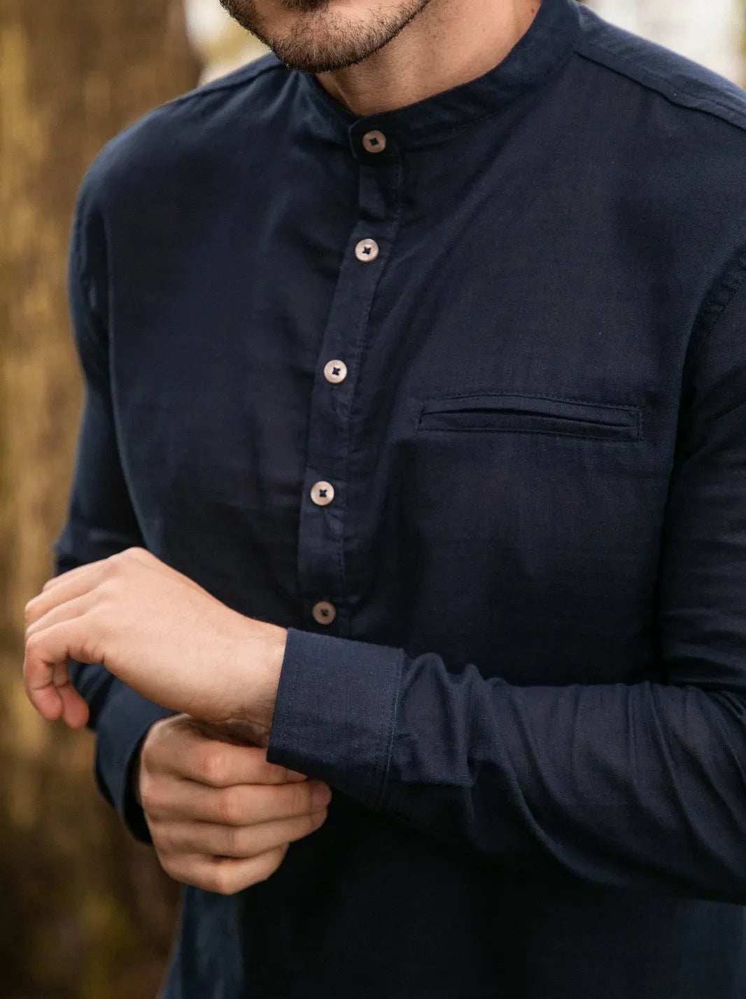 CAMISA BOHEMIA LINO ALGODÓN - CEDRO