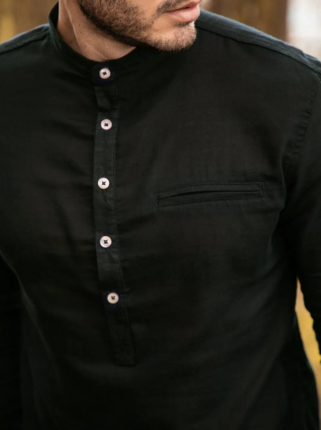CAMISA BOHEMIA LINO ALGODÓN - CEDRO