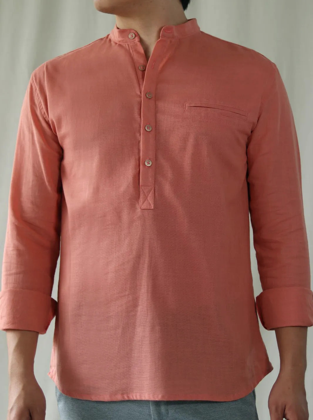 CAMISA BOHEMIA LINO ALGODÓN - CEDRO