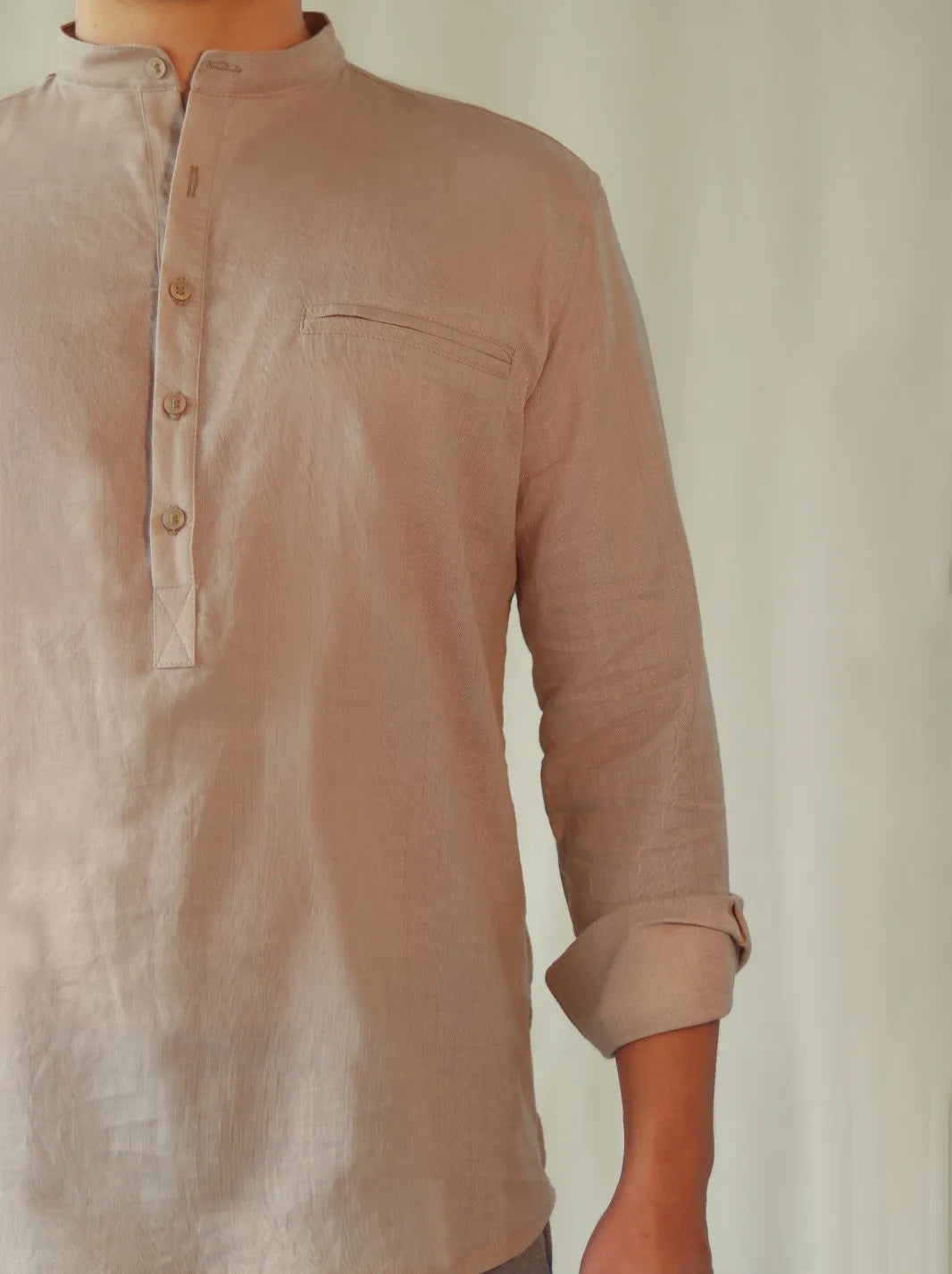 CAMISA BOHEMIA LINO ALGODÓN - CEDRO