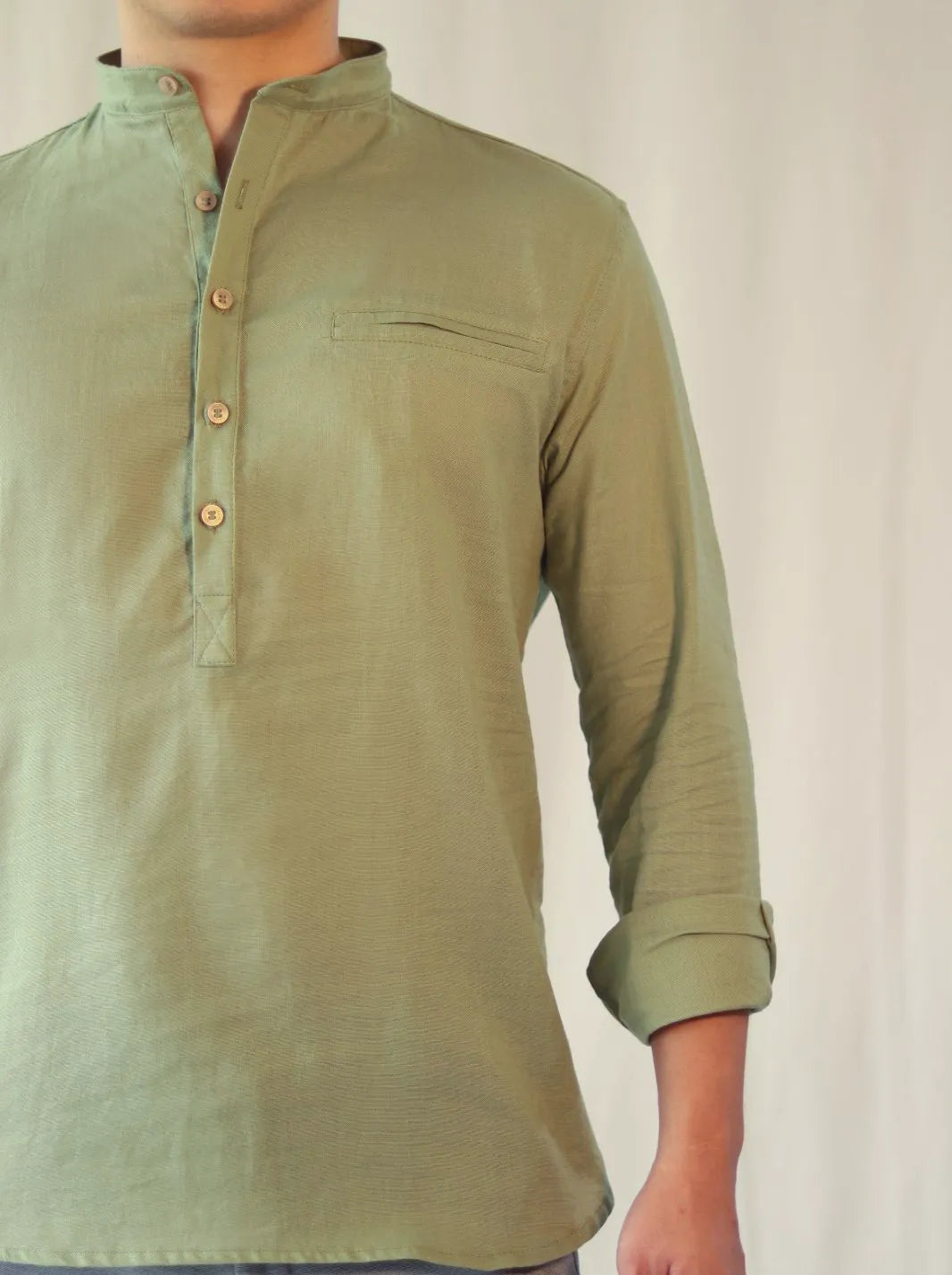 CAMISA BOHEMIA LINO ALGODÓN - CEDRO