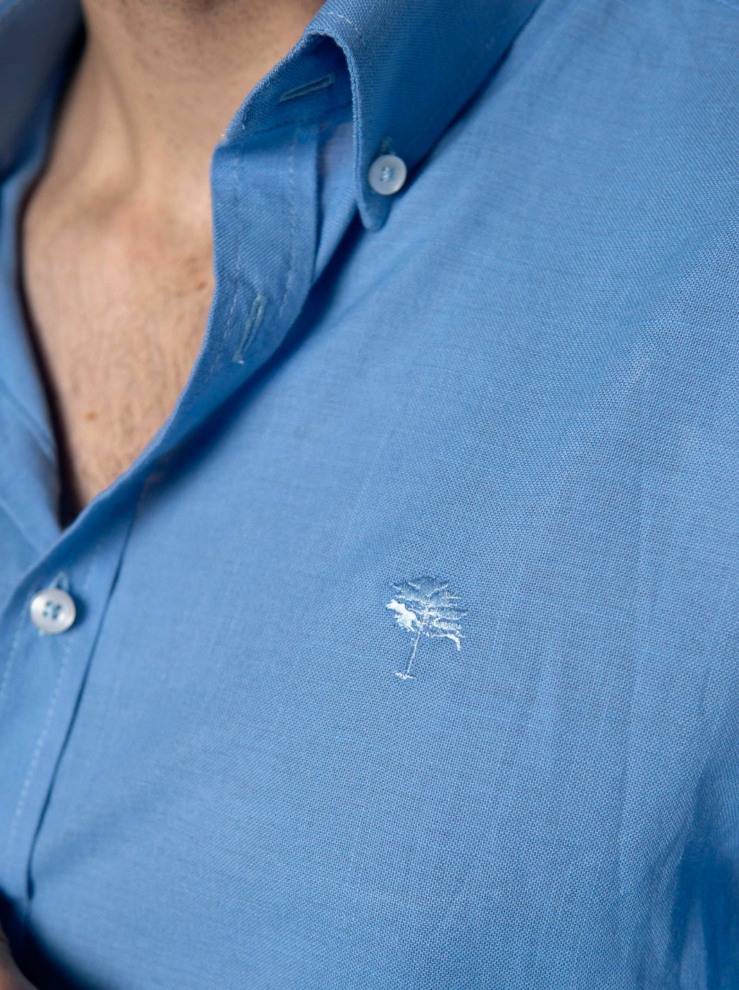CAMISA ARMONÍA BORDADA LINO ALGODÓN | HOMBRE