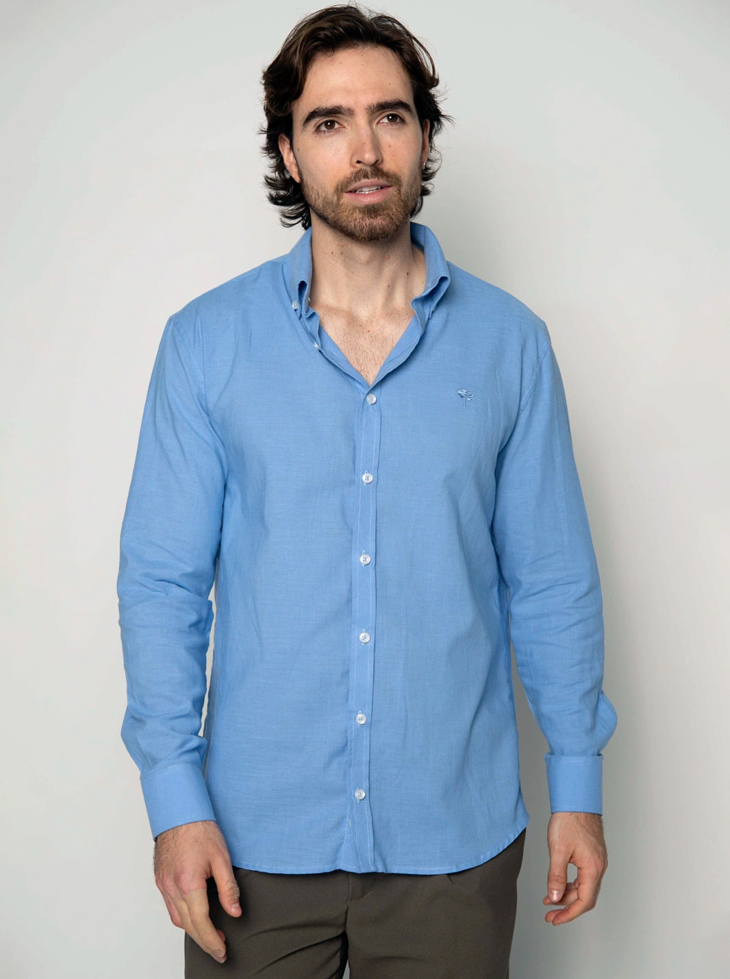 CAMISA ARMONÍA BORDADA LINO ALGODÓN | HOMBRE