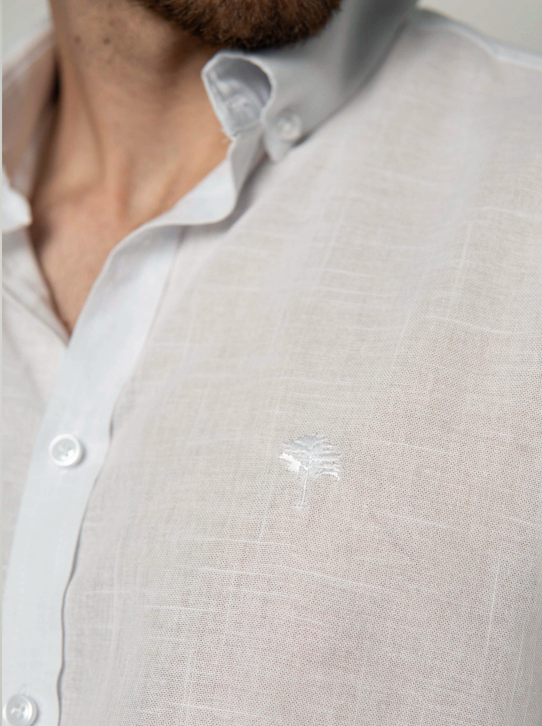 CAMISA ARMONÍA BORDADA LINO ALGODÓN | HOMBRE