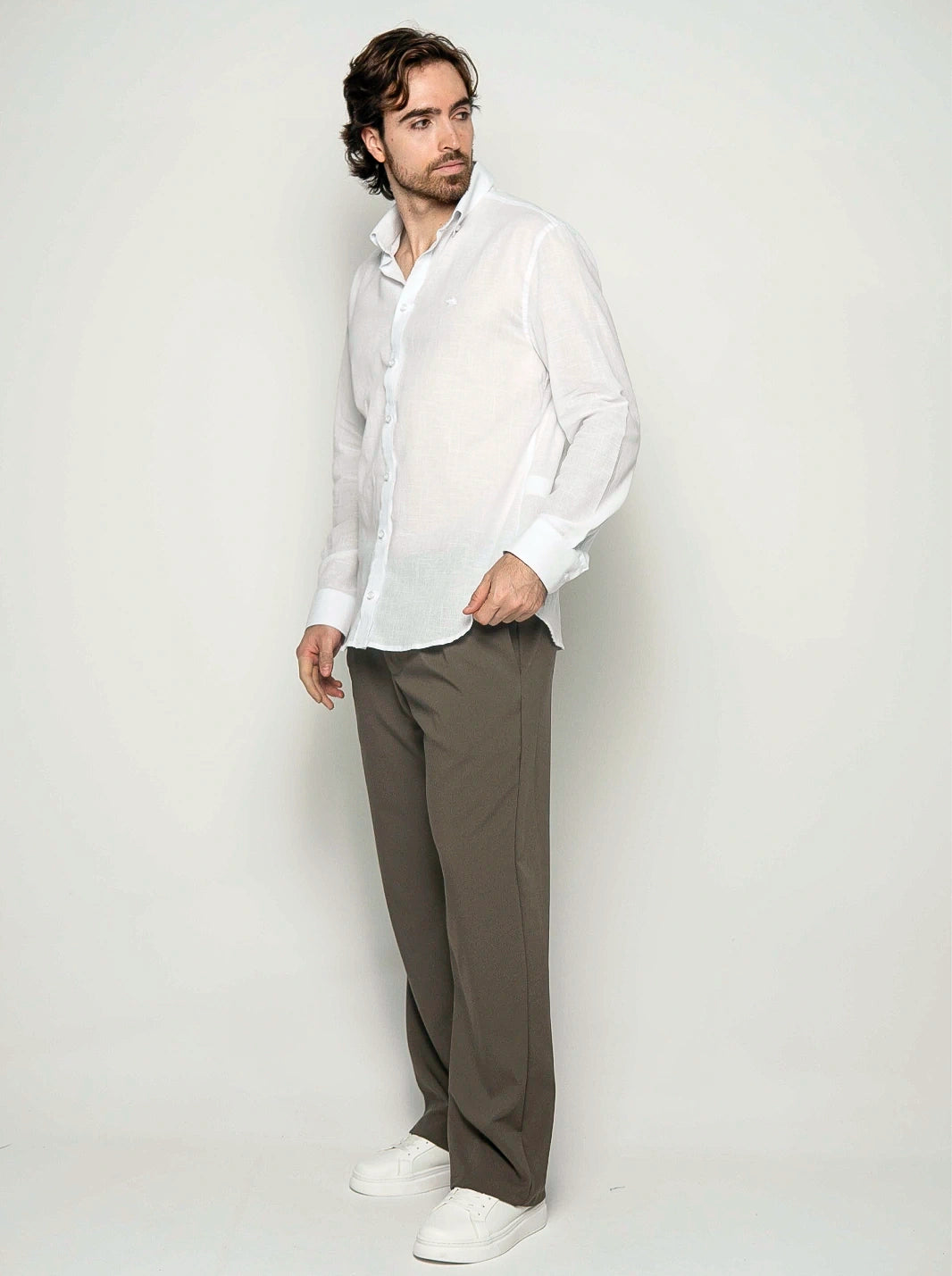CAMISA ARMONÍA BORDADA LINO ALGODÓN | HOMBRE