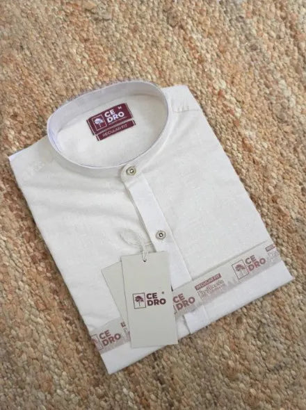 CAMISA LINO ALGODÓN | MANGA CORTA - CEDRO