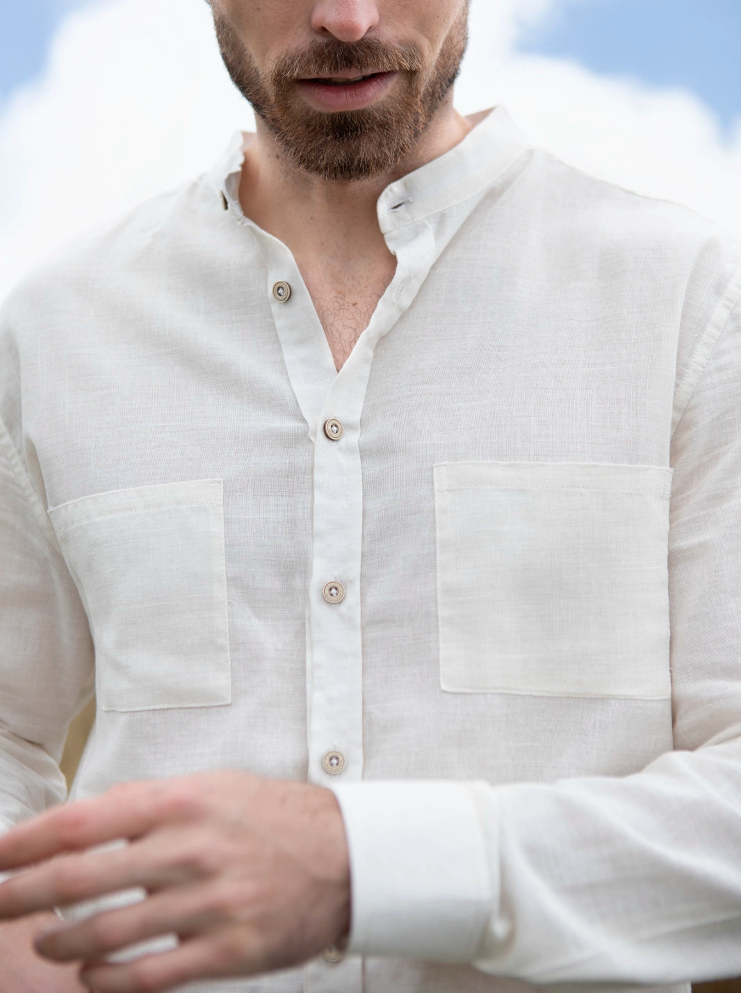 CAMISA MEMORIA LINO ALGODÓN - CEDRO