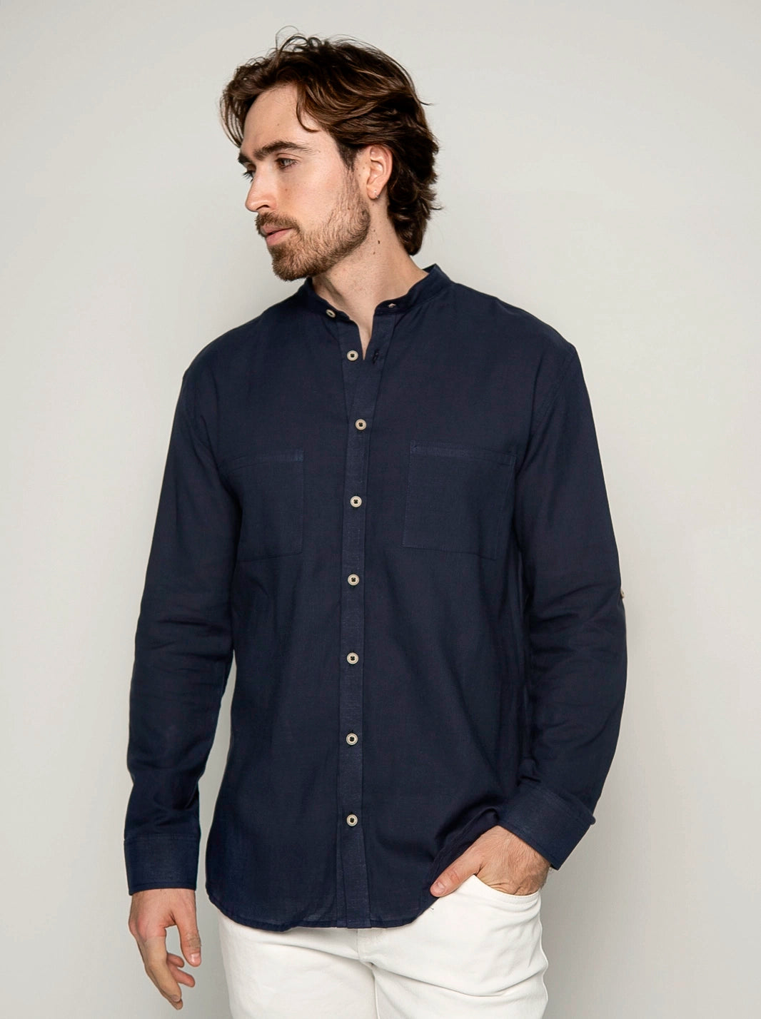 CAMISA MEMORIA LINO ALGODÓN - CEDRO