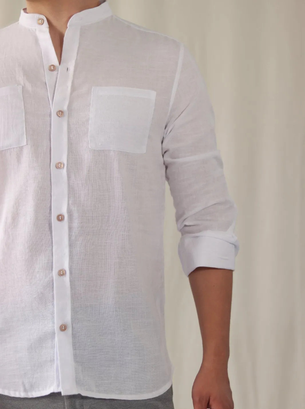 CAMISA MEMORIA LINO ALGODÓN - CEDRO