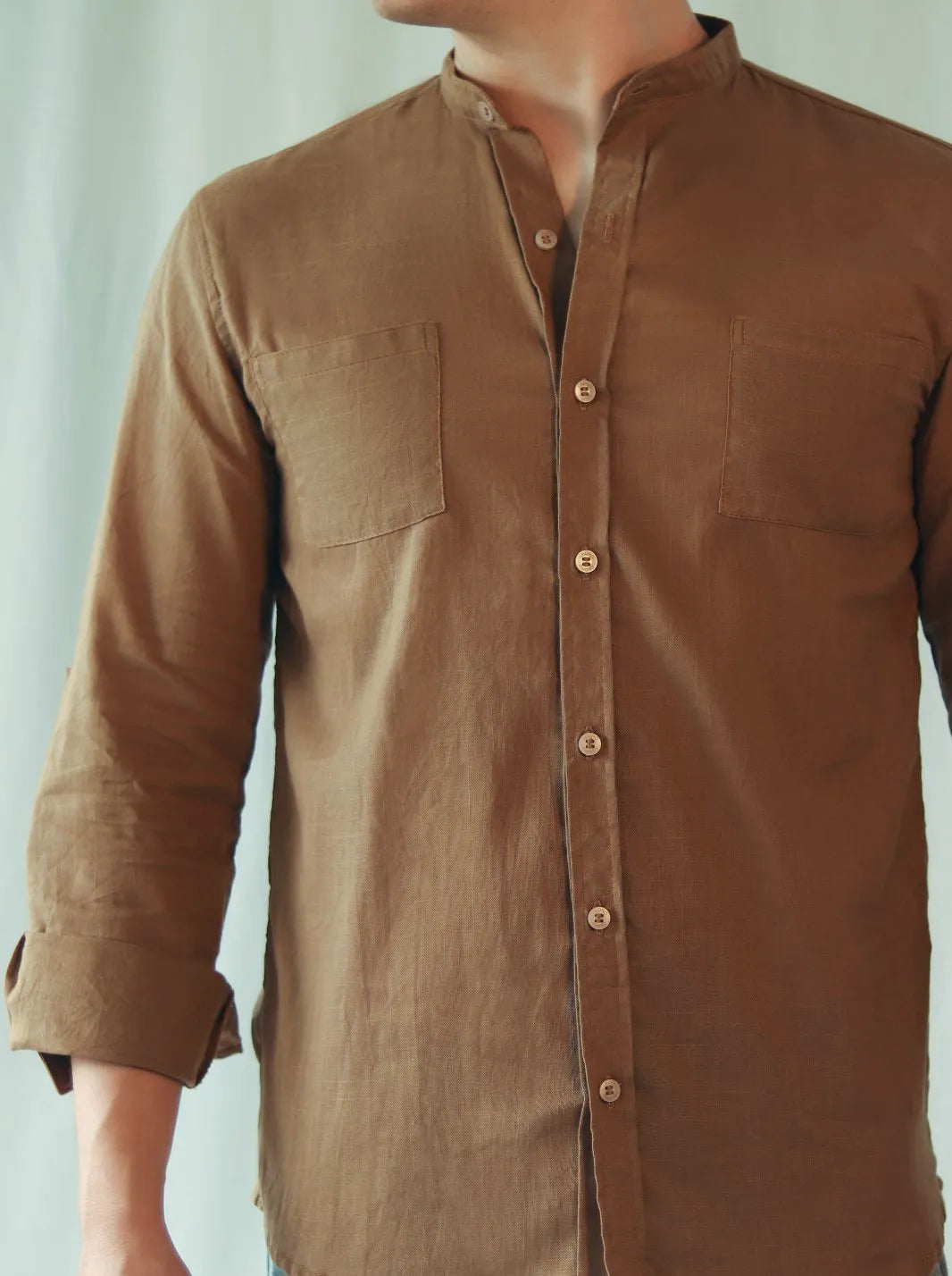 CAMISA MEMORIA LINO ALGODÓN - CEDRO