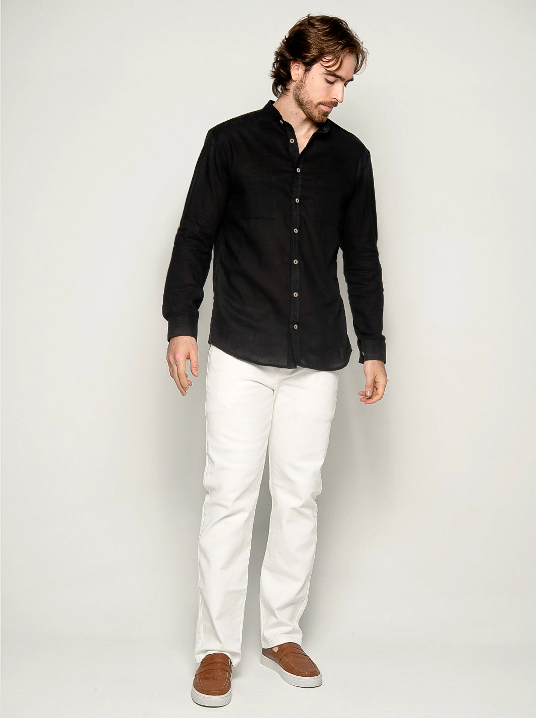 CAMISA MEMORIA LINO ALGODÓN - CEDRO