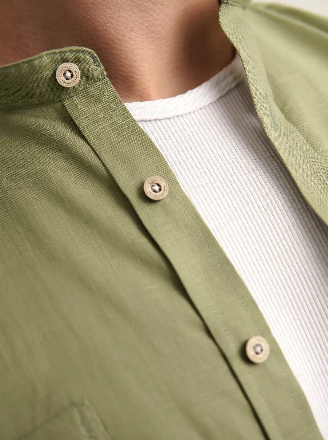 CAMISA MEMORIA LINO ALGODÓN - CEDRO