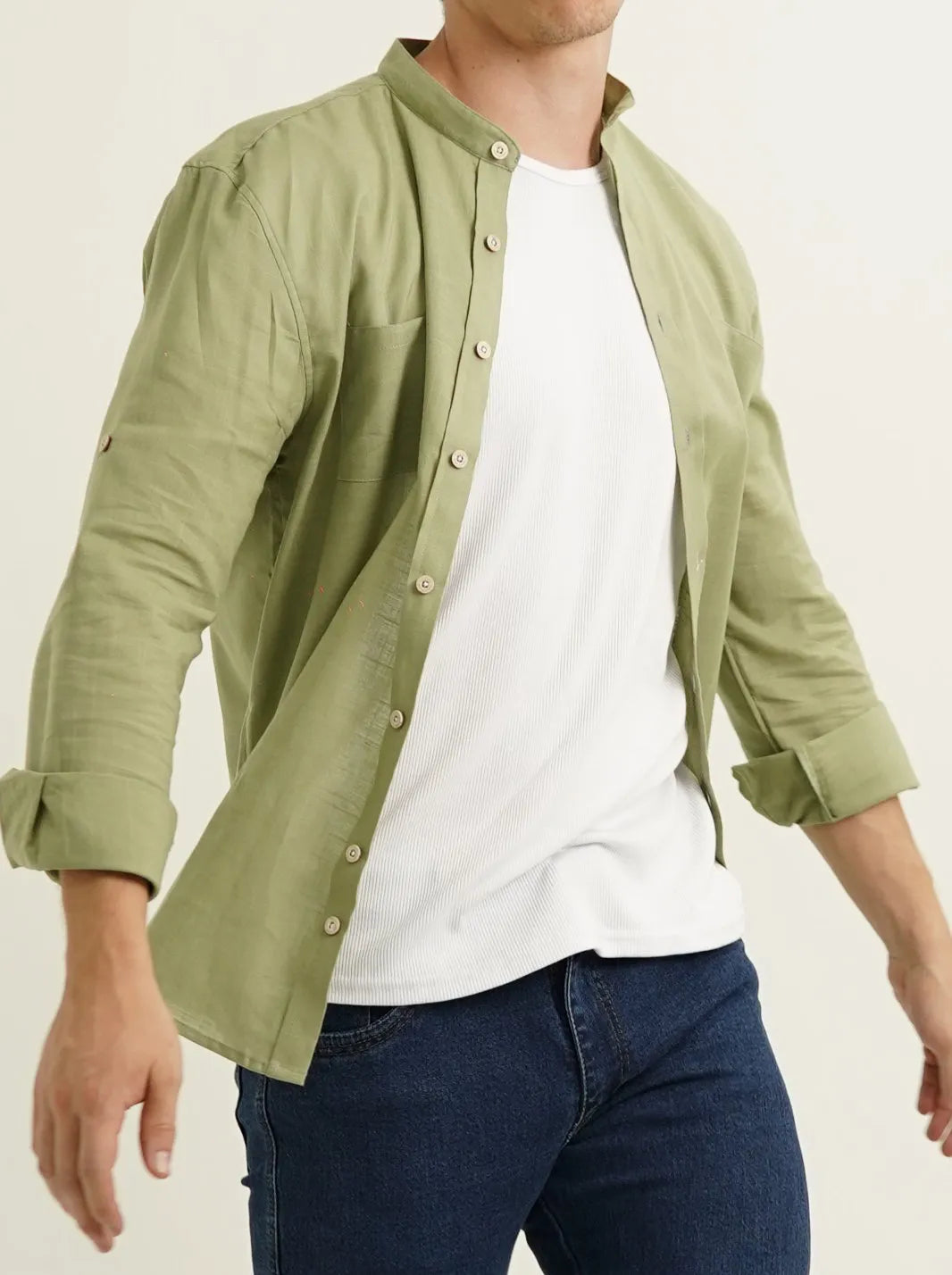 CAMISA MEMORIA LINO ALGODÓN - CEDRO