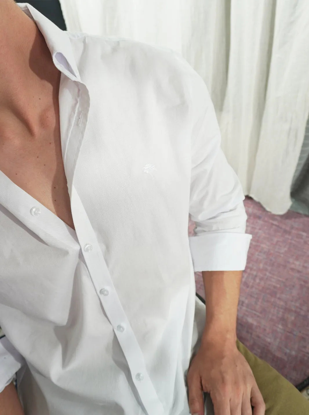 CAMISA PORTOFINO BORDADA | 100% ALGODÓN - CEDRO