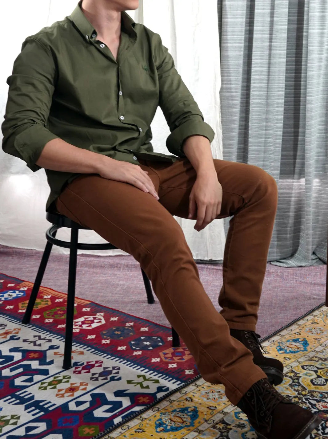 CAMISA PORTOFINO BORDADA | 100% ALGODÓN - CEDRO