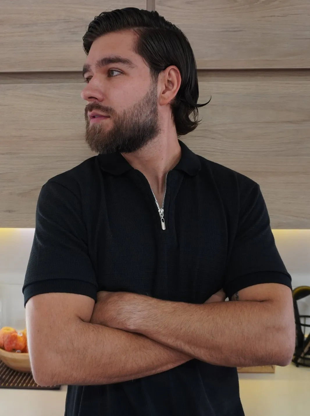 CAMISETA POLO TEJIDA - CEDRO