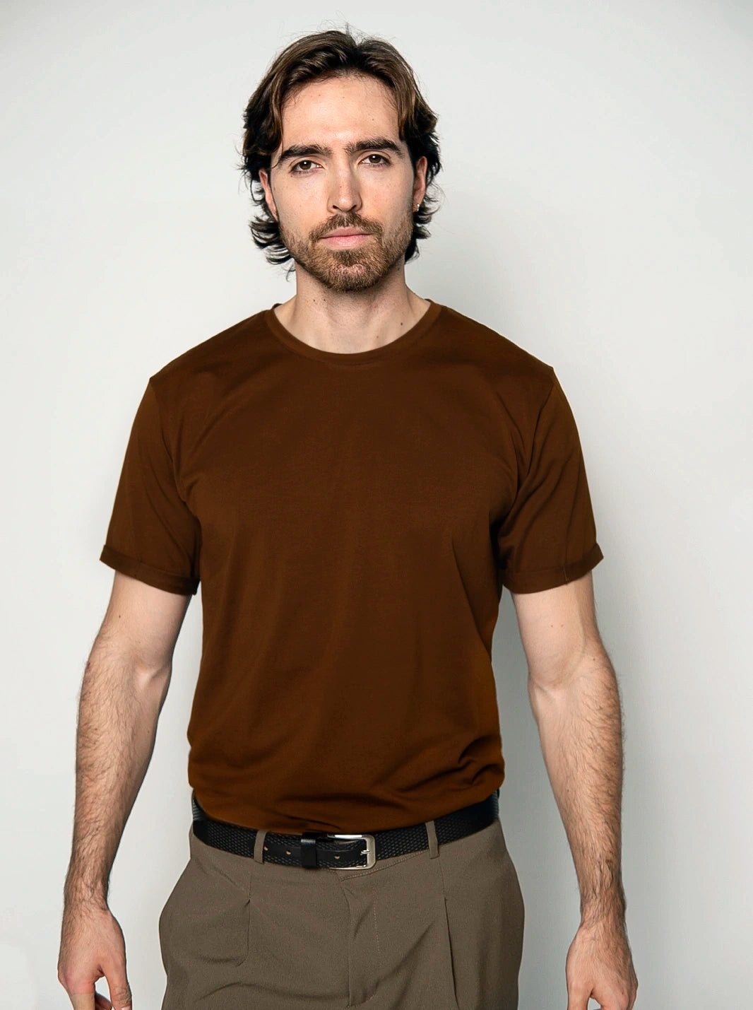 CAMISETA BÁSICA PREMIUM | TACTO FRÍO - CEDRO