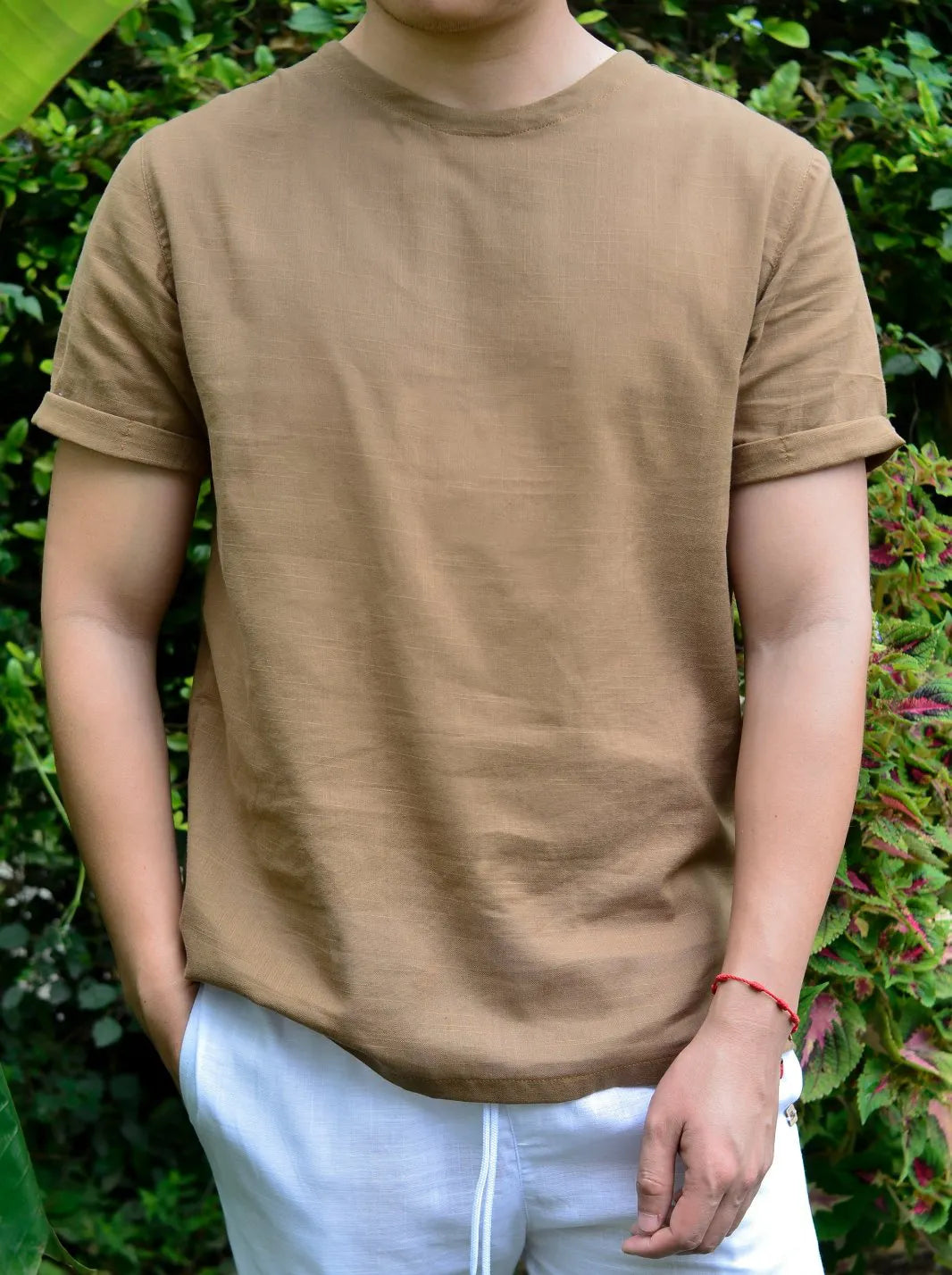Camiseta Lino Algodón 100% Natural Hombre Regular Fit CEDRO Colombia