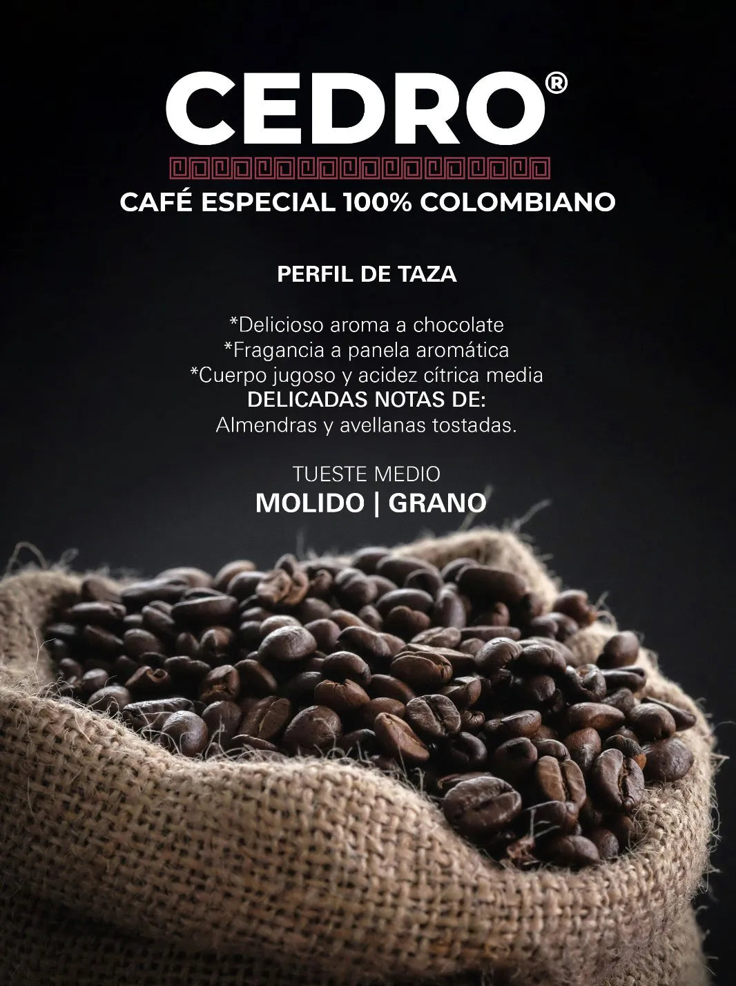 CEDRO CAFÉ 250 gr | CAFÉ ESPECIAL 100% COLOMBIANO - CEDRO