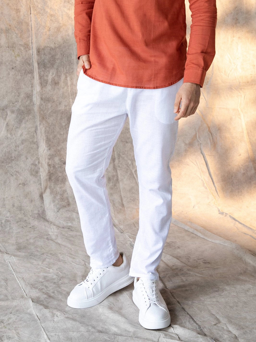 PANTALÓN LINO ALGODÓN | BOTA RECTA - CEDRO