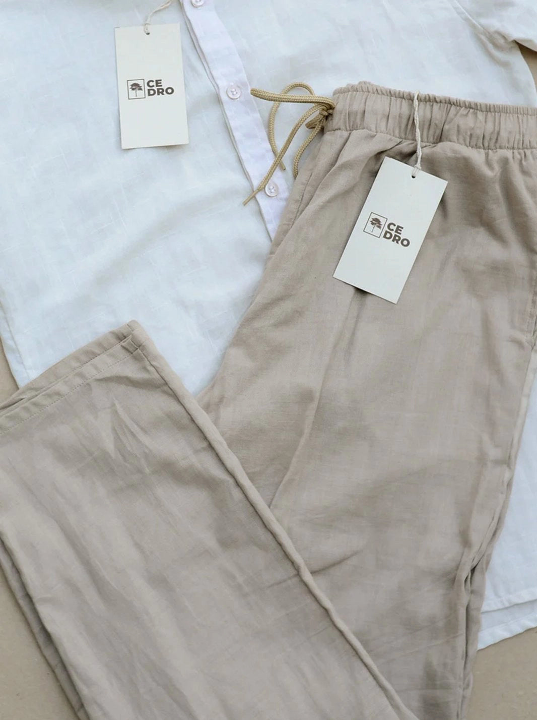PANTALÓN LINO ALGODÓN | BOTA RECTA - CEDRO