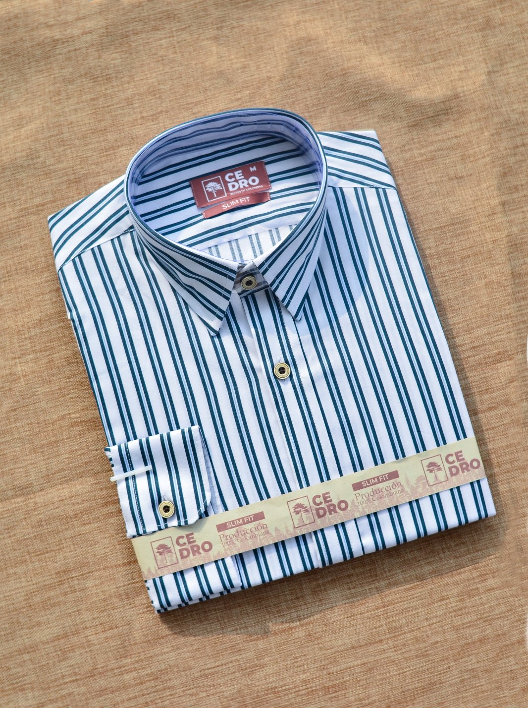 CAMISA SLIM FIT | TEXTURAS & MINIPRINT - CEDRO