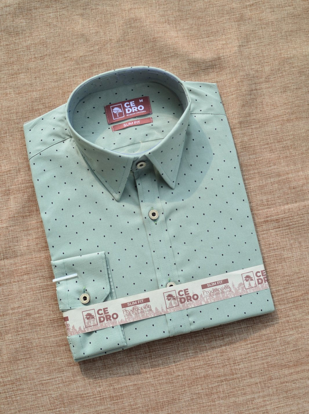 CAMISA SLIM FIT | TEXTURAS & MINIPRINT - CEDRO