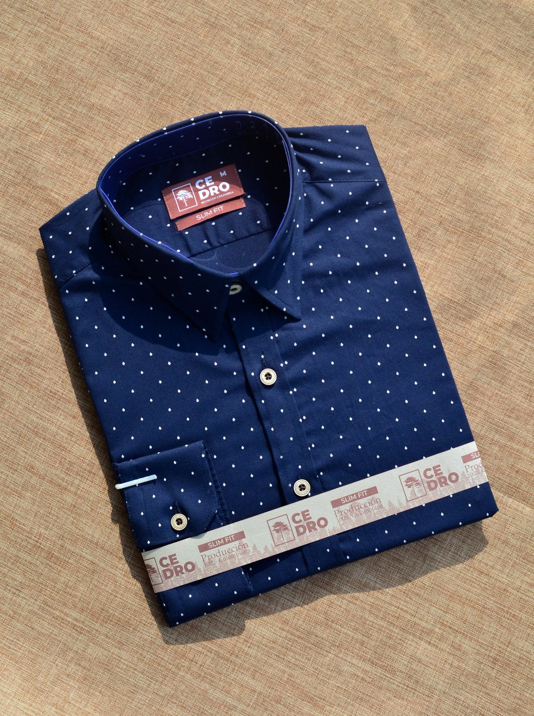 CAMISA SLIM FIT | TEXTURAS & MINIPRINT - CEDRO