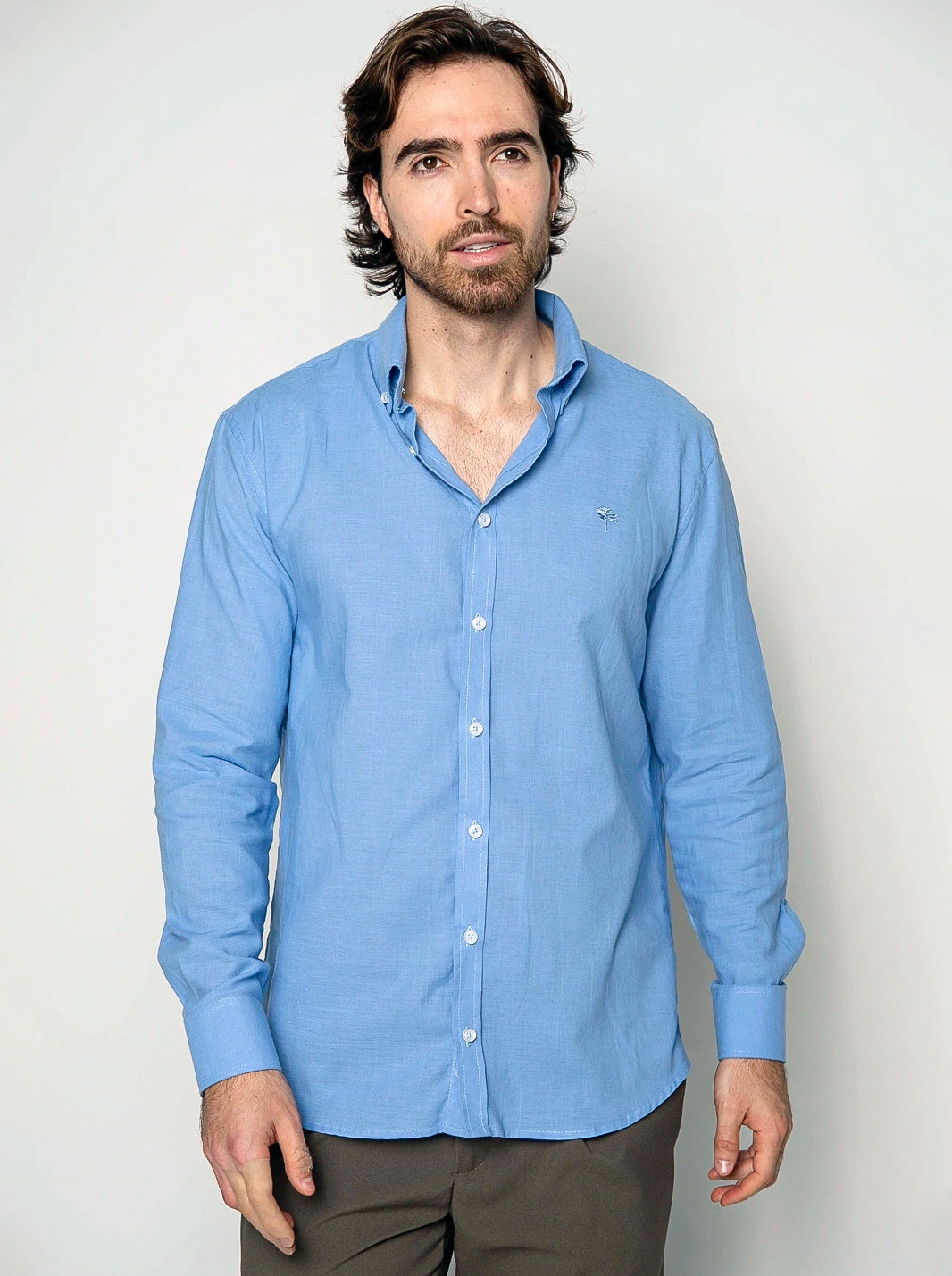 CAMISA ARMONÍA BORDADA LINO ALGODÓN | HOMBRE