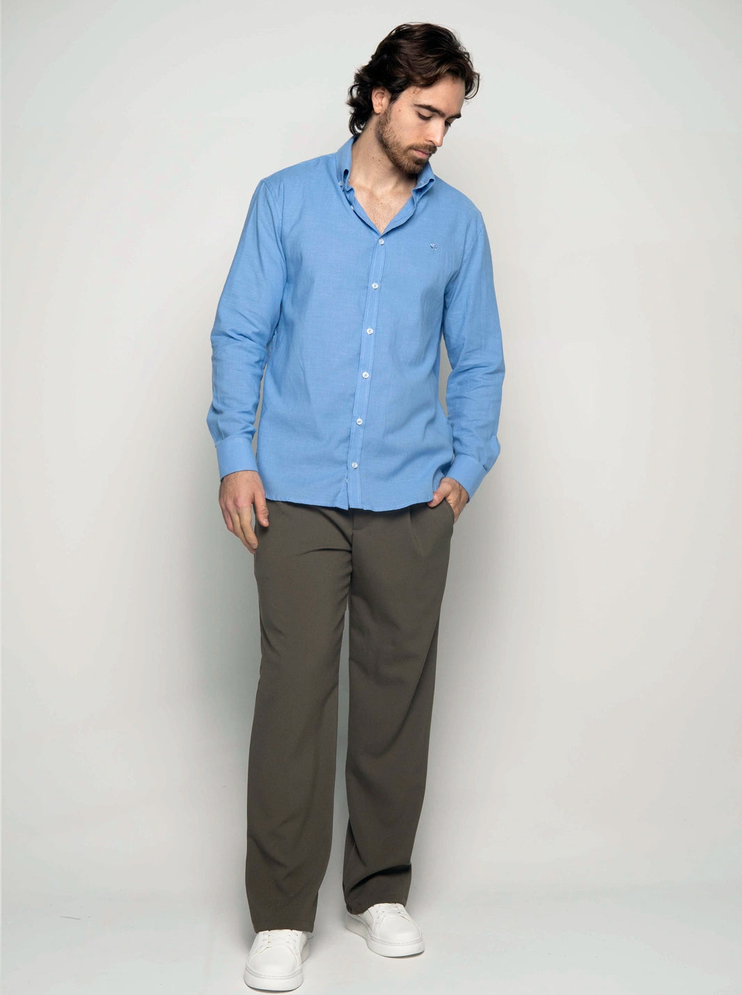 CAMISA ARMONÍA BORDADA LINO ALGODÓN | HOMBRE