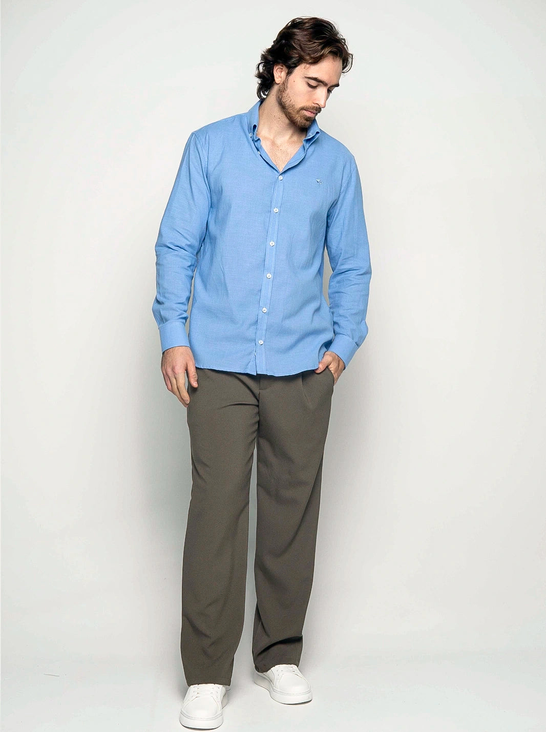 CAMISA ARMONÍA BORDADA LINO ALGODÓN | HOMBRE