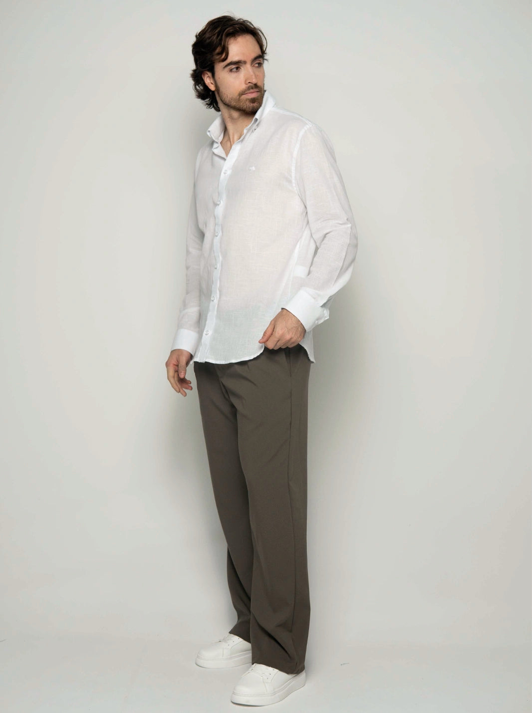 CAMISA ARMONÍA BORDADA LINO ALGODÓN | HOMBRE