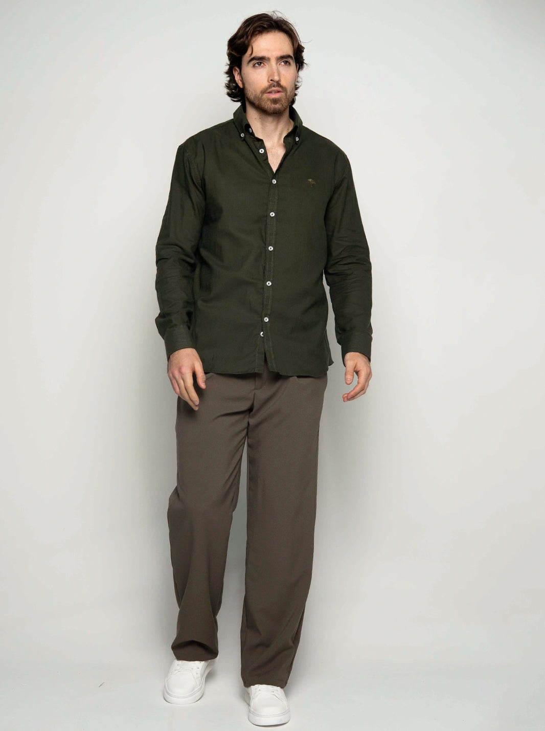 CAMISA ARMONÍA BORDADA LINO ALGODÓN | HOMBRE