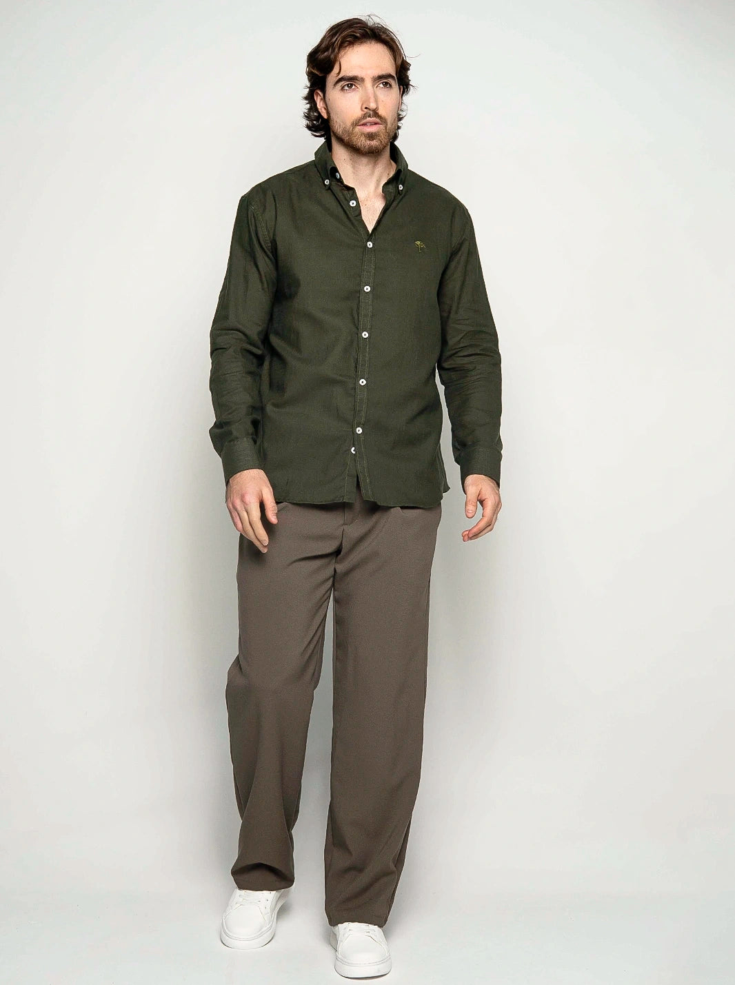 CAMISA ARMONÍA BORDADA LINO ALGODÓN | HOMBRE