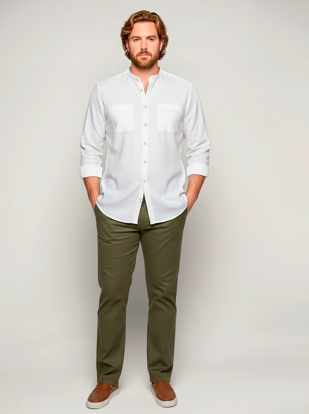 CAMISA MEMORIA LINO ALGODÓN - CEDRO