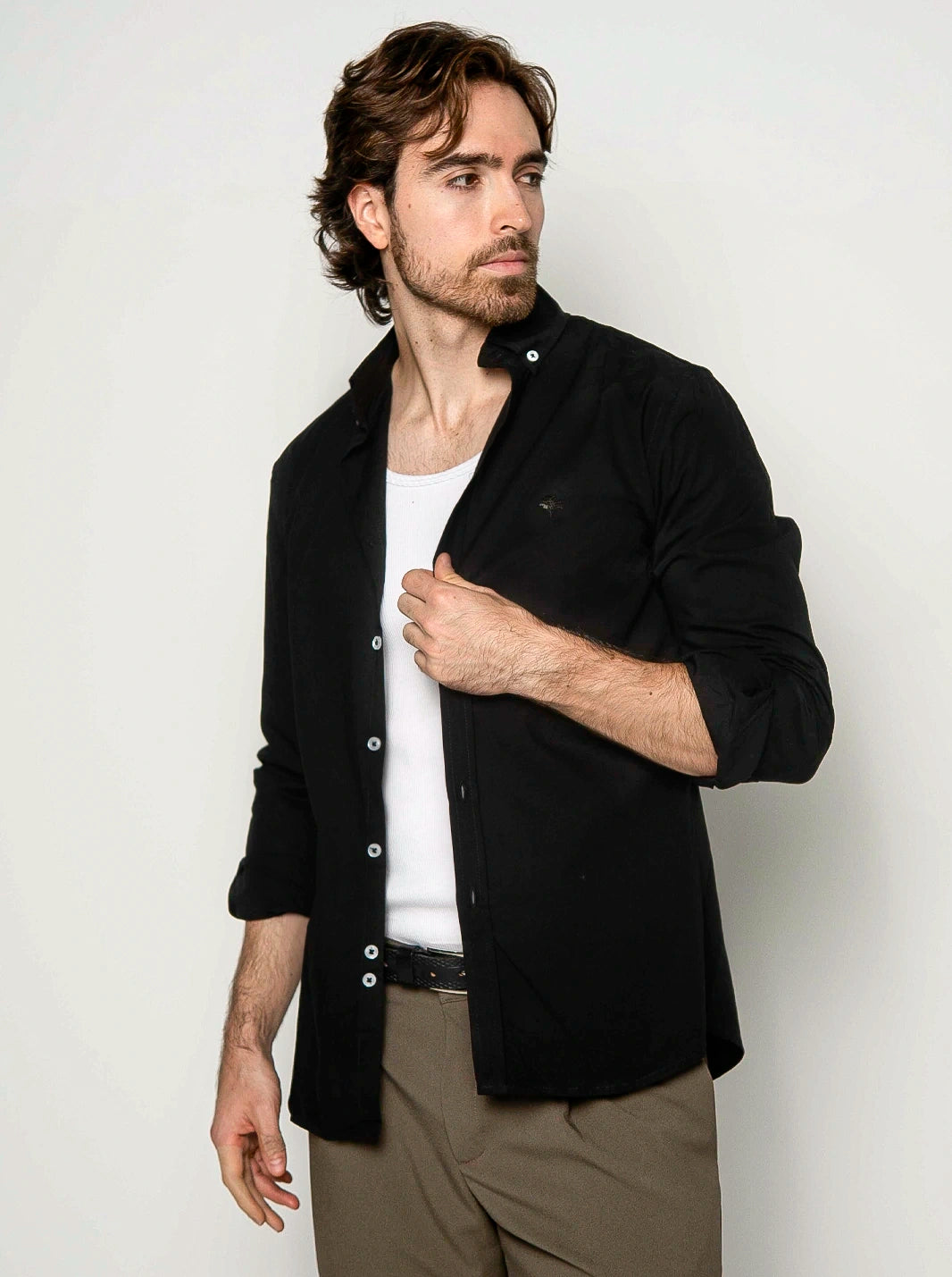 CAMISA PORTOFINO BORDADA | 100% ALGODÓN - CEDRO