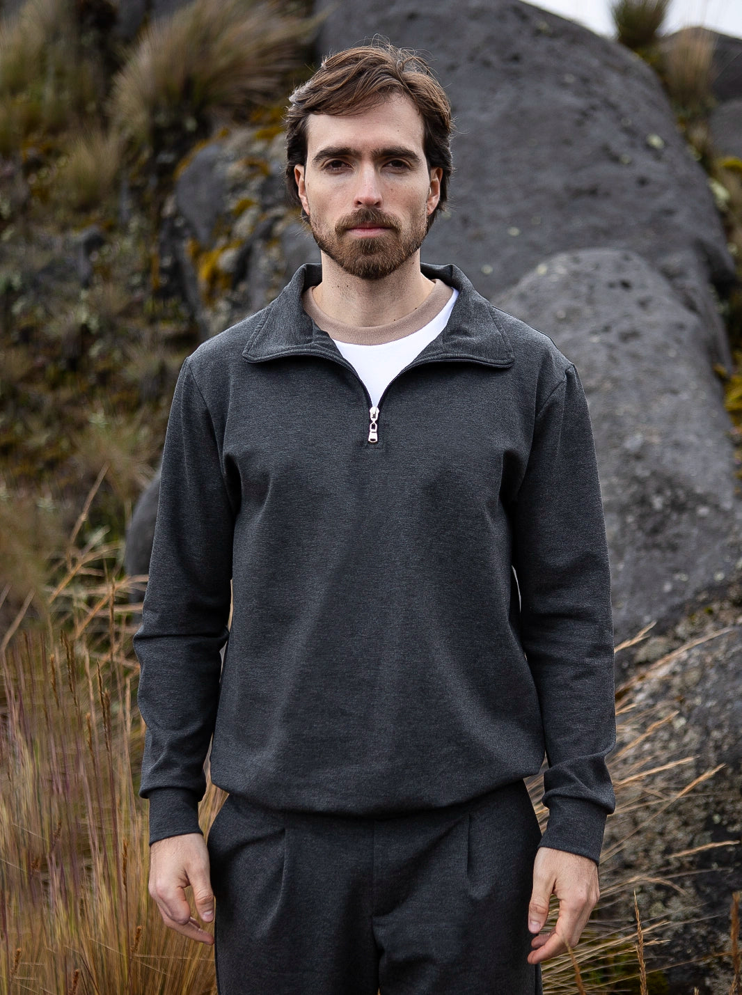 SUÉTER PREMIUM | FIBRA INTELIGENTE | HALF-ZIP