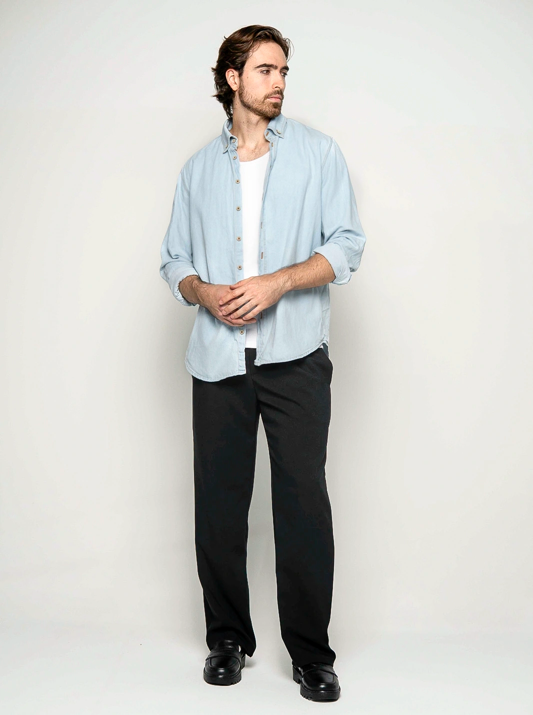 CAMISA EN DENIM DE ALTA RESISTENCIA