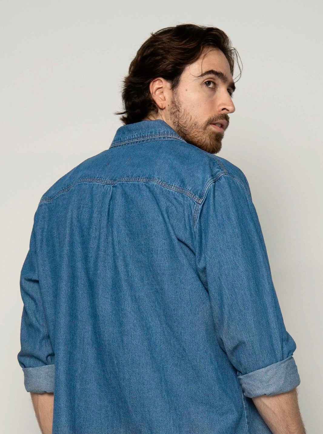 CAMISA EN DENIM DE ALTA RESISTENCIA