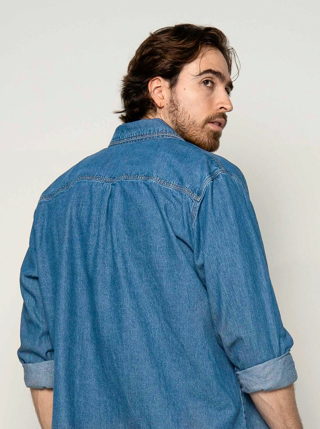 CAMISA EN DENIM DE ALTA RESISTENCIA