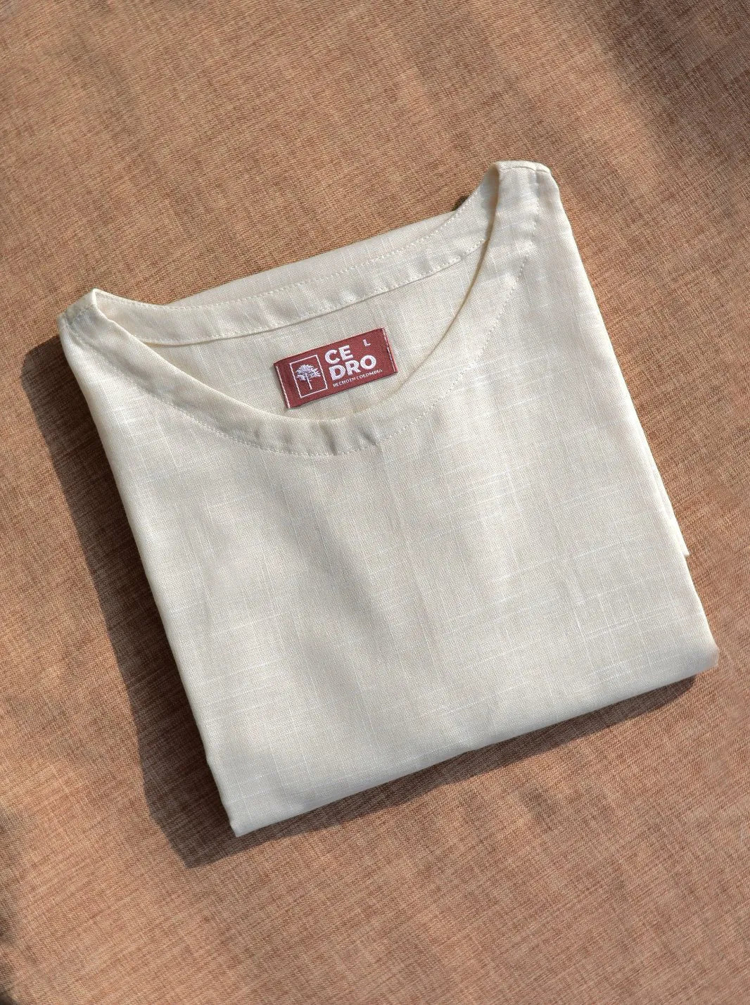 CAMISETA LINO ALGODÓN - CEDRO