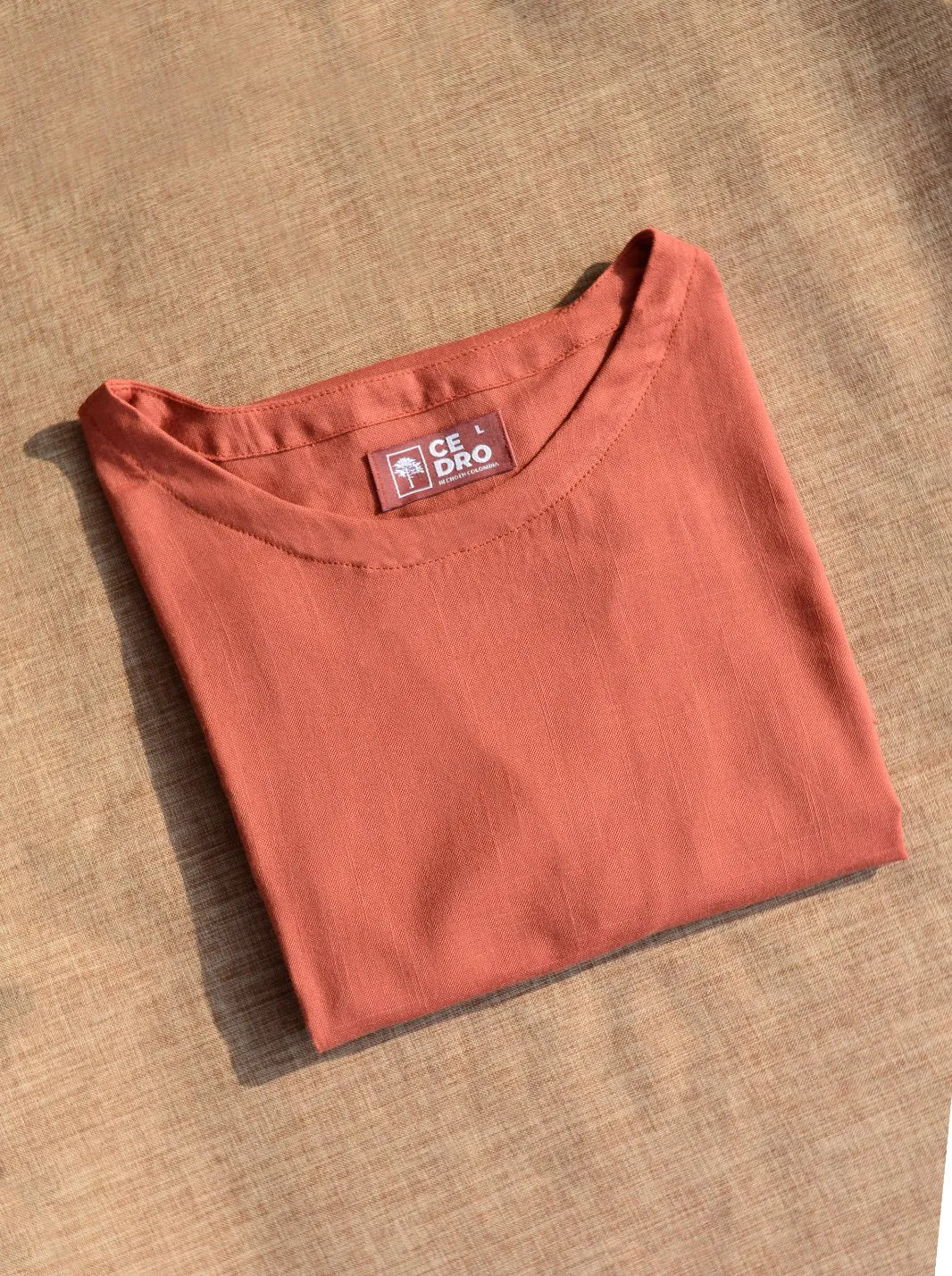 CAMISETA LINO ALGODÓN - CEDRO