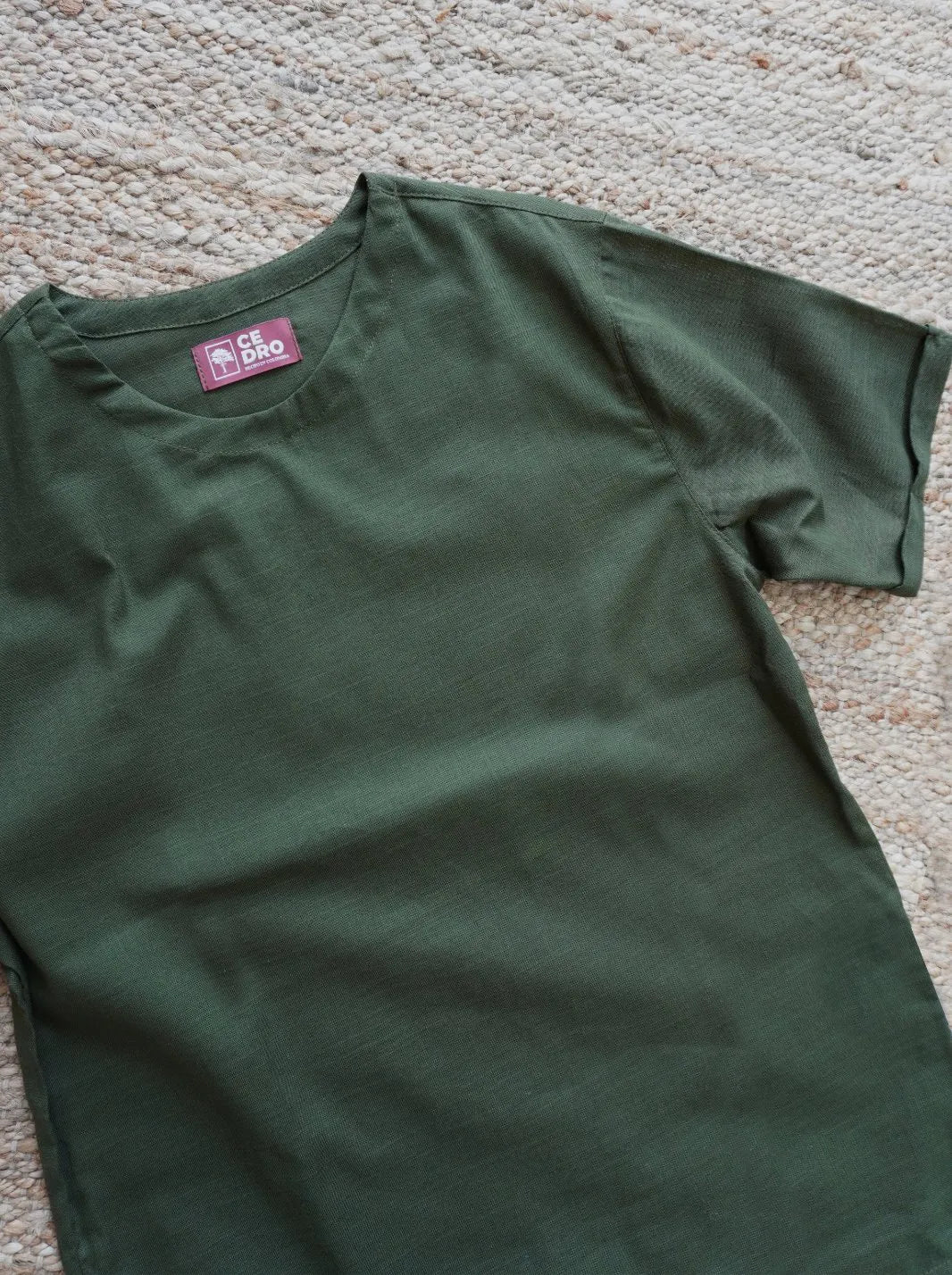 CAMISETA LINO ALGODÓN - CEDRO