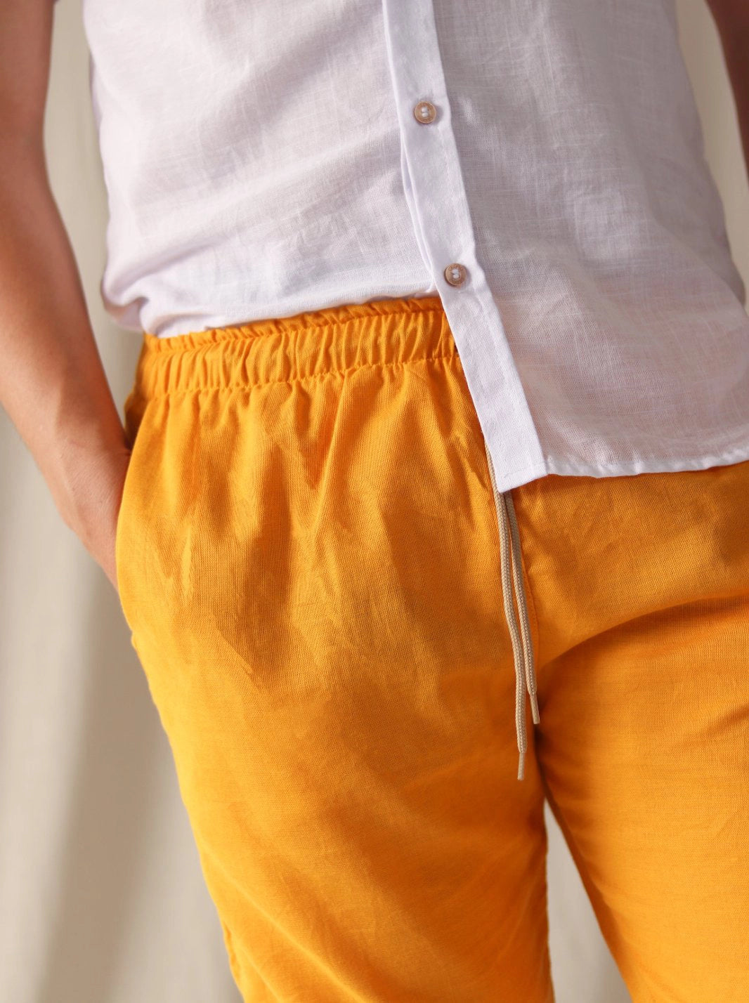 PANTALÓN LINO ALGODÓN | BOTA RECTA - CEDRO