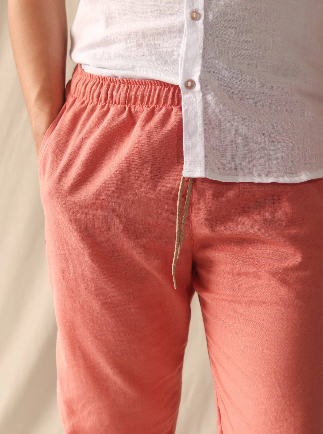 PANTALÓN LINO ALGODÓN | BOTA RECTA - CEDRO