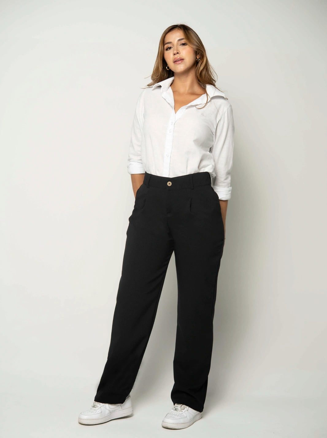 PANTALÓN DE VESTIR TIRO ALTO | MUJER